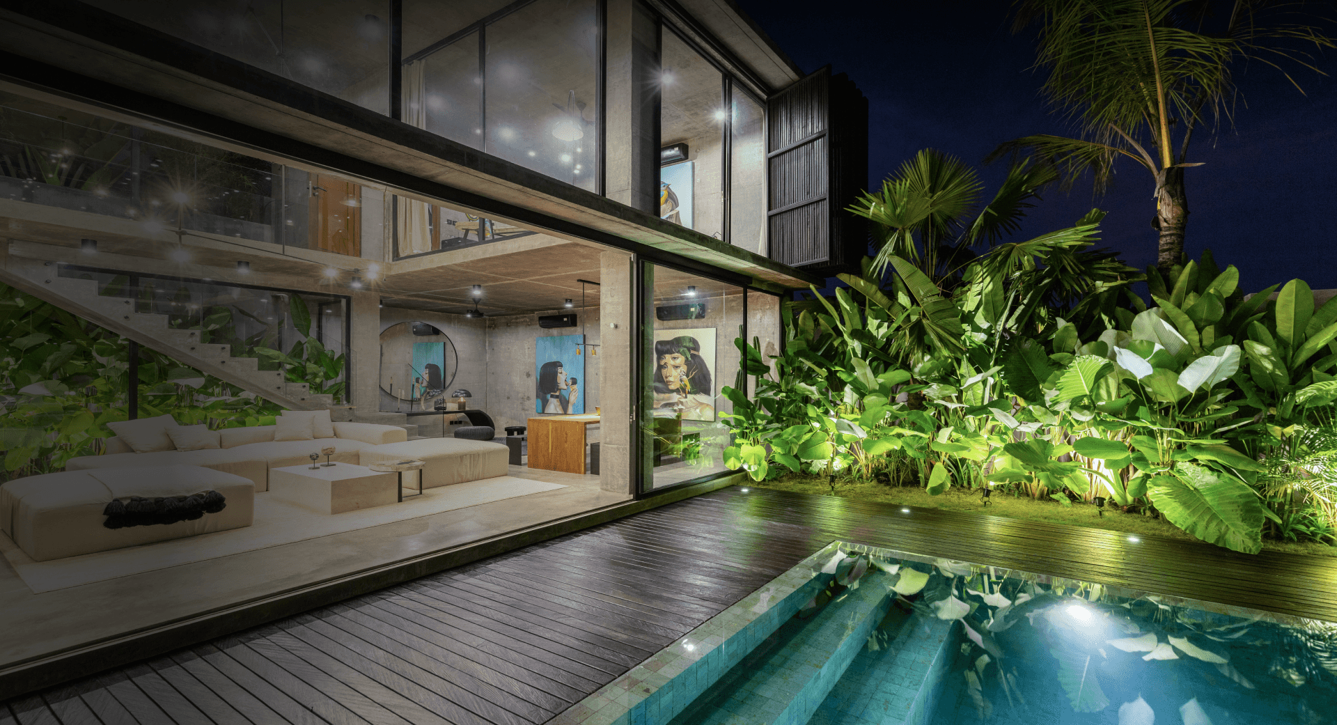 Zahrada s hlavní vilou